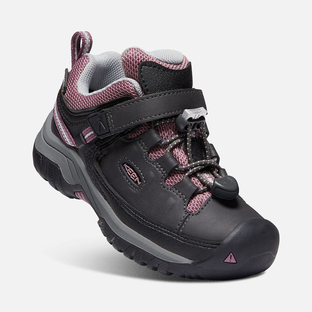 Keen Wandelschoenen Kinderen Zwart/Roze - Targhee Waterproof - 53682-NIDK